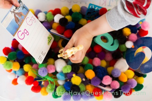 G is for Garden Sensory Bin - Moms Have Questions Too