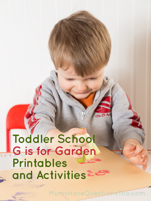 G is for Garden tot school - Tot tray ideas, printables, craft, and more all for a garden theme - Moms Have Questions Too