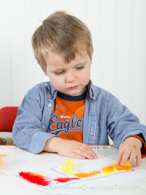 Letter F with Feathers - Moms Have Questions Too