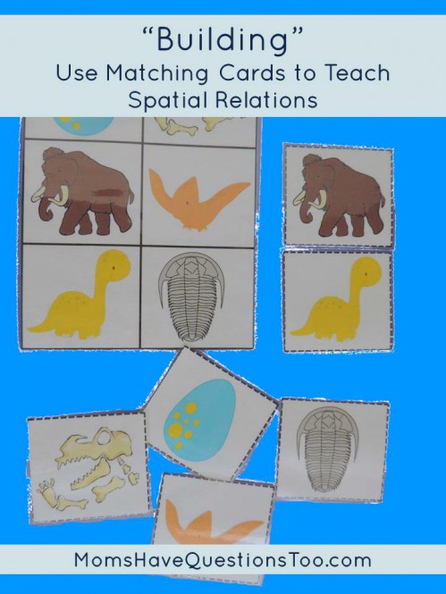 This activity will help prepare your child for Kindergarten math. Matching games for kids teach spatial relations.