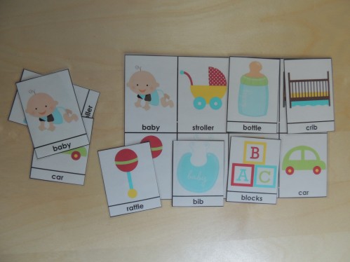Montessori 3 Part Cards - Leave one page uncut, then cut out the other cards and match them to the full page.