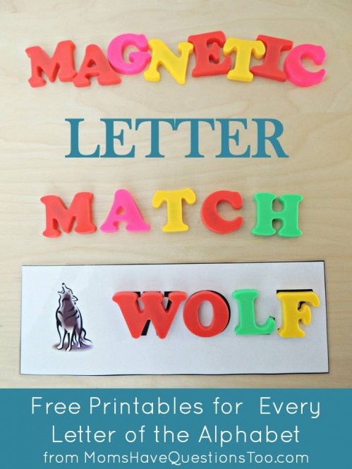 Use magnetic letters with these magnetic letter match printables.