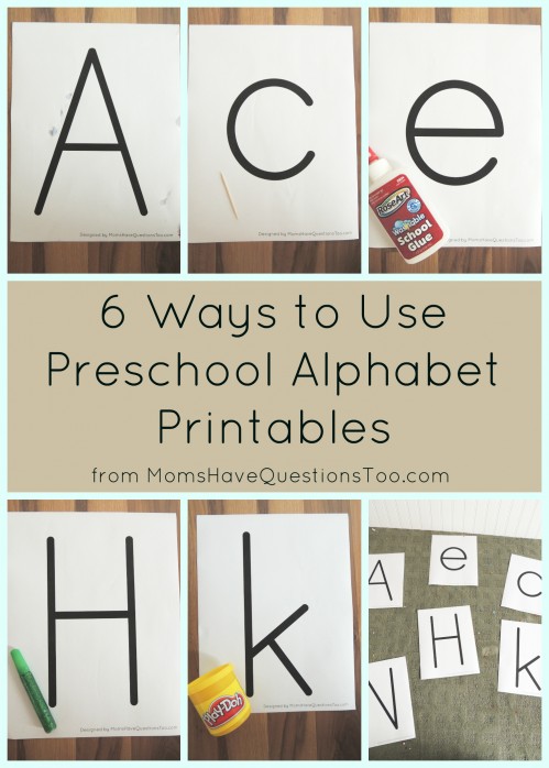 6 Way to Use Preschool Alphabet Printables