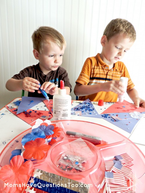 This easy kids craft is perfect for the 4th of July, plus it builds fine motor skills and creativity!