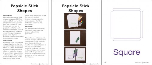 Shape Activity Pack Pages by Moms Have Questions Too