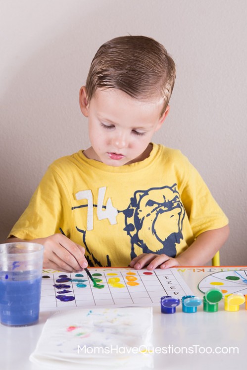 Spin and Graph Preschool Activity - Moms Have Questions Too