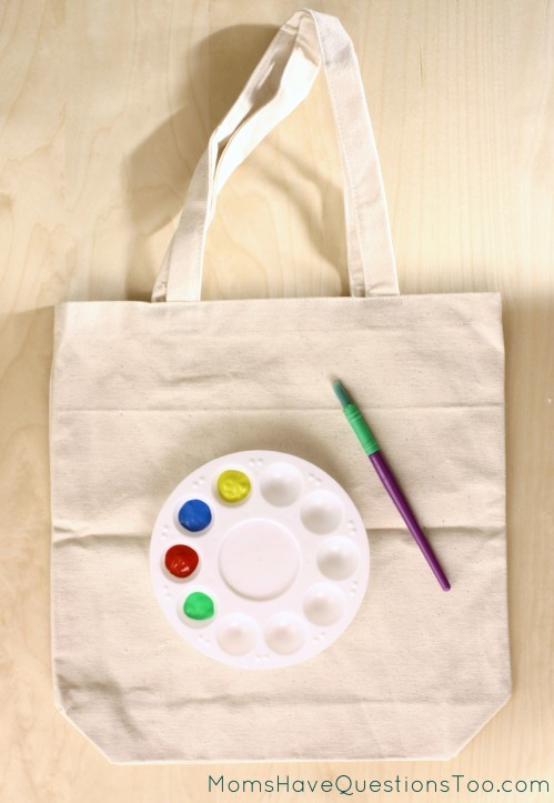 Paint a Canvas Bag to Hold Library Books. It's durable and adorable!!!