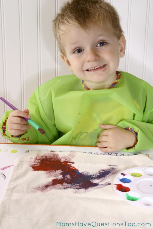 Paint a Canvas Bag to Hold Library Books. It's durable and adorable!!!