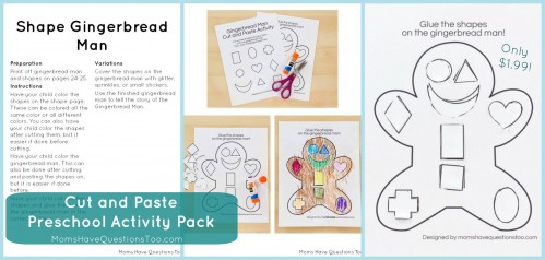 Get this Cut and Paste Preschool Activity Pack for only $1.99! Great for fine motor skills!