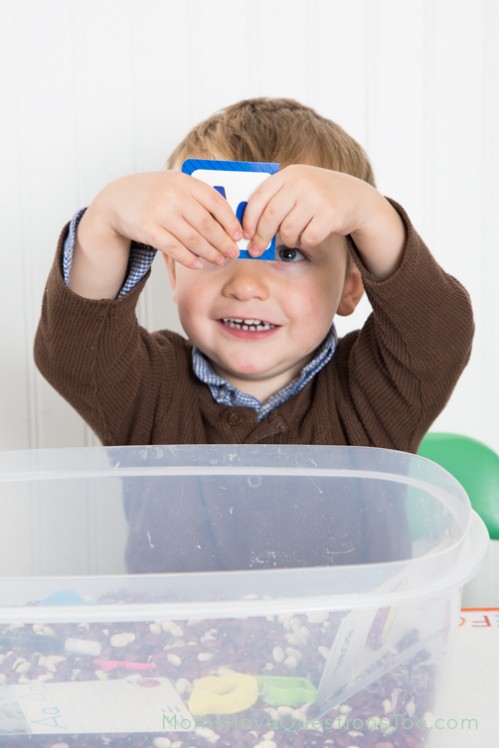 Use Sensory Bins to Expose Your Child to the Alphabet - Moms Have Questions Too