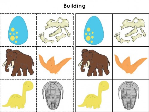 This activity will help prepare your child for Kindergarten math. Matching games for kids teach spatial relations.