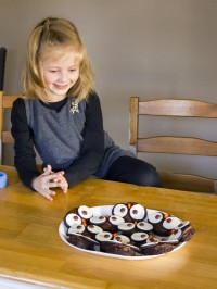 Halloween Skeleton Scavenger Hunt Excited about the Prize Owl Brownies