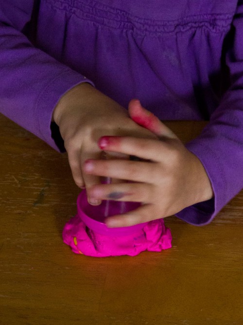 Use playdough to keep your child busy during General Conference. Super simple, but fun for your toddler.