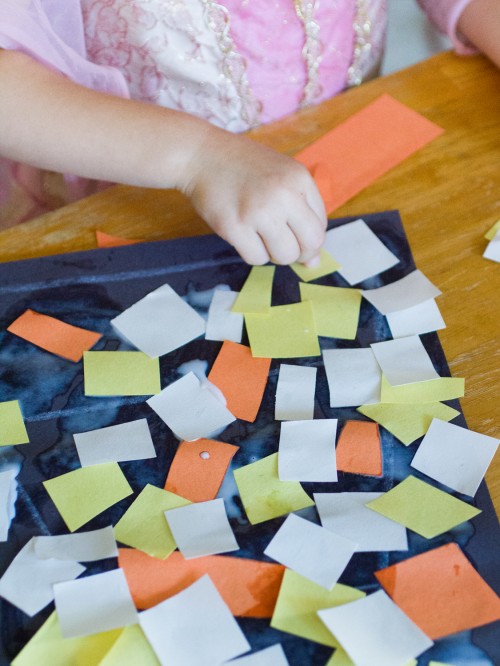 Candy Corn Paper Art Craft