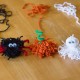 Pom Pom Halloween Craft Spider Pumpkin Ghost