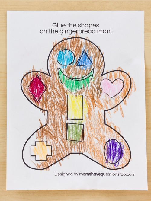 Gingerbread Cut and Paste Activity - Moms Have Questions Too