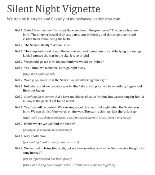 Silent Night Christmas Vignette