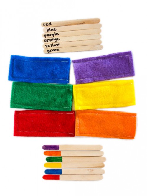 Color Games for Toddlers - Popsicle Stick Color Matching -- Moms Have Questions Too