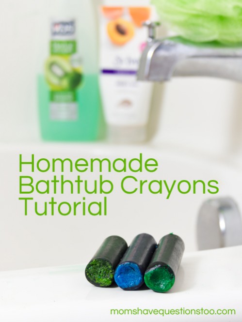 Homemade Bathtub Crayons Tutorial -- Moms Have Questions Too