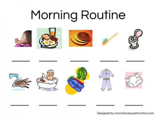 Morning Routine Chart -- Moms Have Questions Too