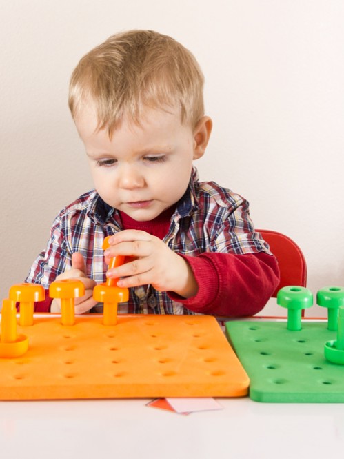 Pegboard Color Game for Toddlers -- Moms Have Questions Too