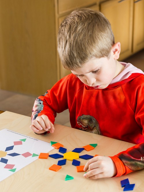 Snowflake Pattern Blocks Templates -- Moms Have Questions Too