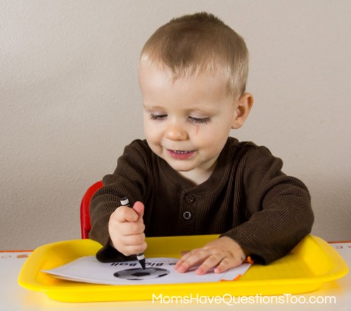 Ball Themed Tot School Trays -- Moms Have Questions Too