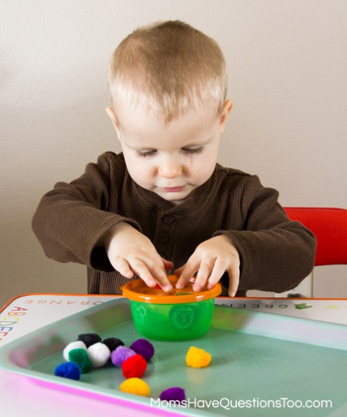 Ball Themed Tot School Trays -- Moms Have Questions Too