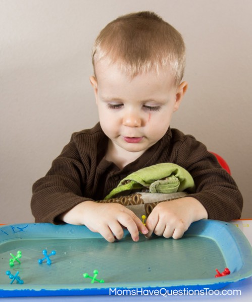 Ball Themed Tot School Trays -- Moms Have Questions Too