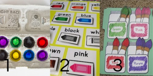 File Folder or Busy Bag Color Activities for Toddlers -- Moms Have Questions Too