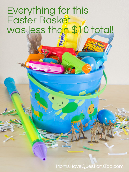 How to put together an Easter Basket for $10 or less! Moms Have Questions Too