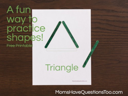 Popsicle Stick Shapes Activity - Teaching Shapes - Moms Have Questions Too