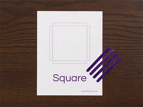 Square Shapes Activity for Toddlers and Preschoolers - Moms Have Questions Too