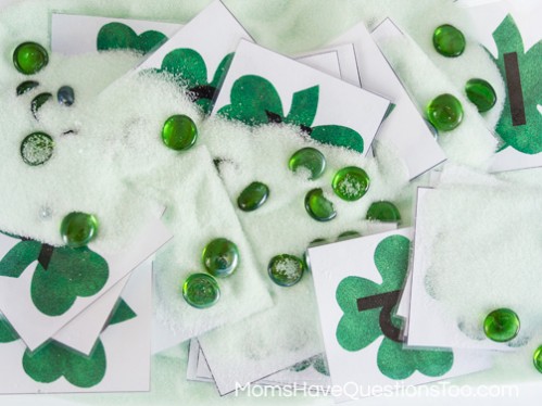 St Patrick's Day Sensory Bins and Treasure Hunts for Kids -- Moms Have Questions Too