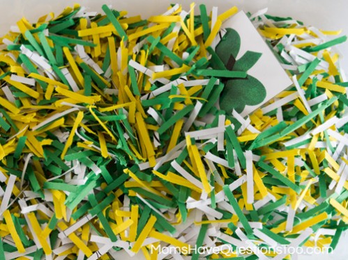 St Patrick's Day Sensory Bins and Treasure Hunts for Kids -- Moms Have Questions Too