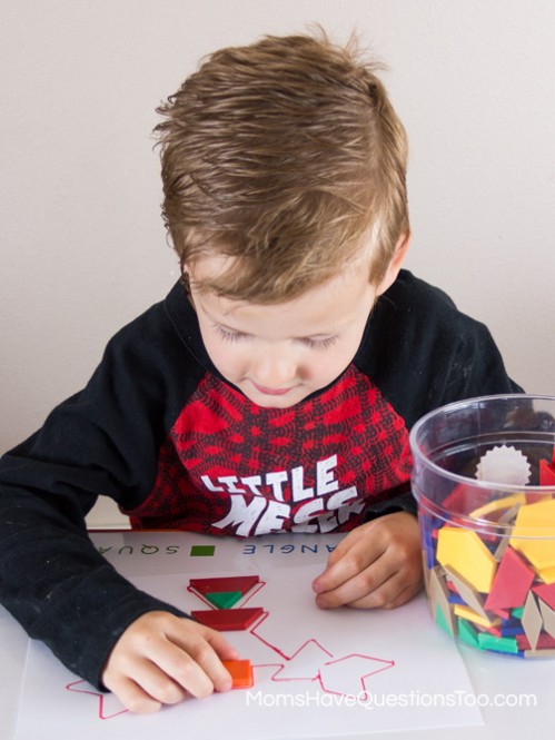 Fill in a Difficult Shape Using Free Printable Pattern Blocks Template - Moms Have Questions Too
