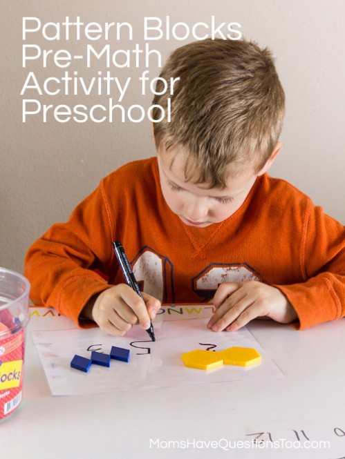 Pattern Blocks Pre-Addition Math Activity - Moms Have Questions Too