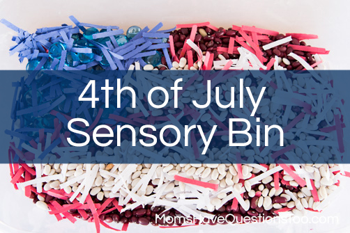 4th of July Sensory Bin - www.momshavequestionstoo.com