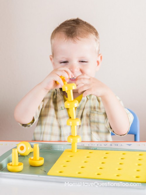 Yellow Peg Board - Moms Have Questions Too