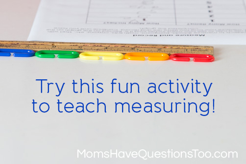 Teach your preschooler about measuring with a ruler using this fun activity! - Moms Have Questions Too