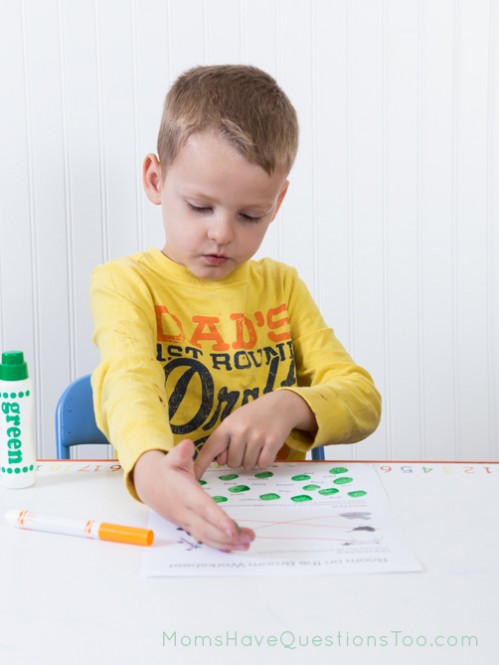 Counting activity with the book Room on the Broom - Moms Have Questions Too