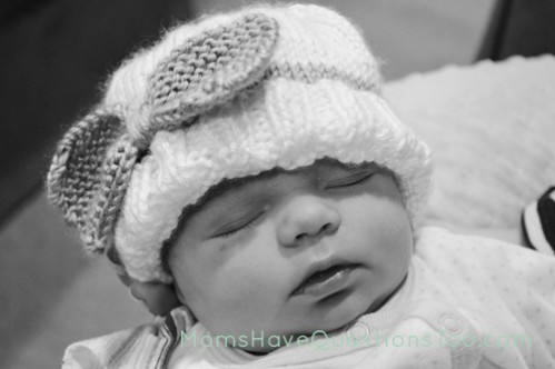 Free Knitting Pattern Bow Hat - Moms Have Questions Too