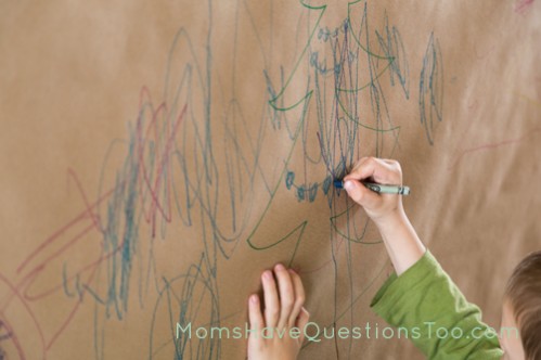 Make Large Wall Murals as Christmas Decorations and a fun Activity - Moms Have Questions Too