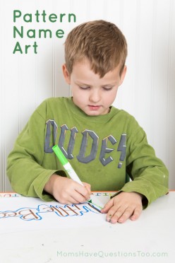 Teach Patterns with Patterned Name Art