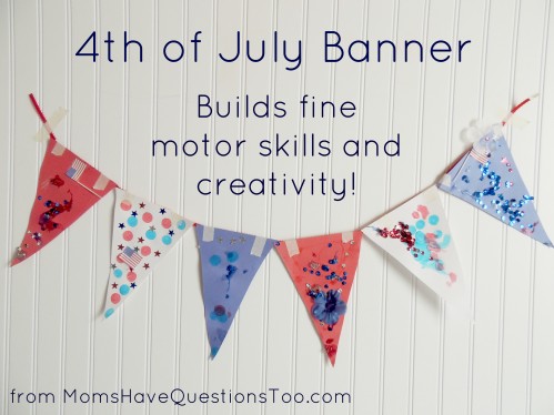 This easy kids craft is perfect for the 4th of July, plus it builds fine motor skills and creativity!