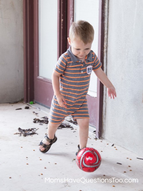 Chase a Ball for Gross Motor Development - Moms Have Questions Too