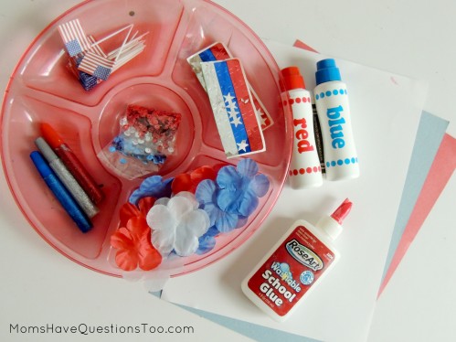 Make this easy kids craft for the 4th of July. Builds fine motor skills and creativity.