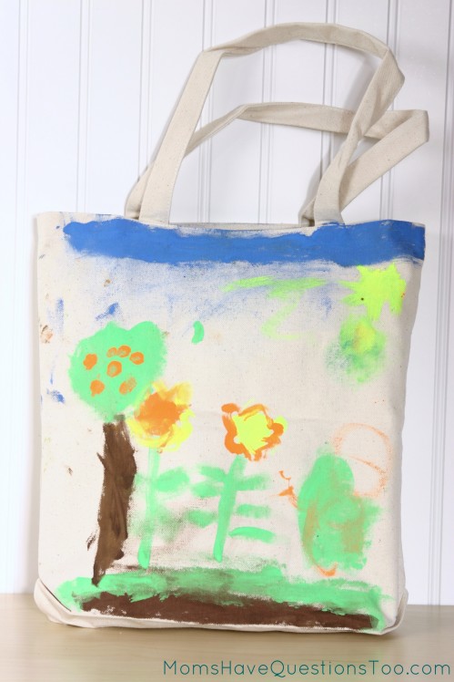 Paint a Canvas Bag to Hold Library Books. It's durable and adorable!!!