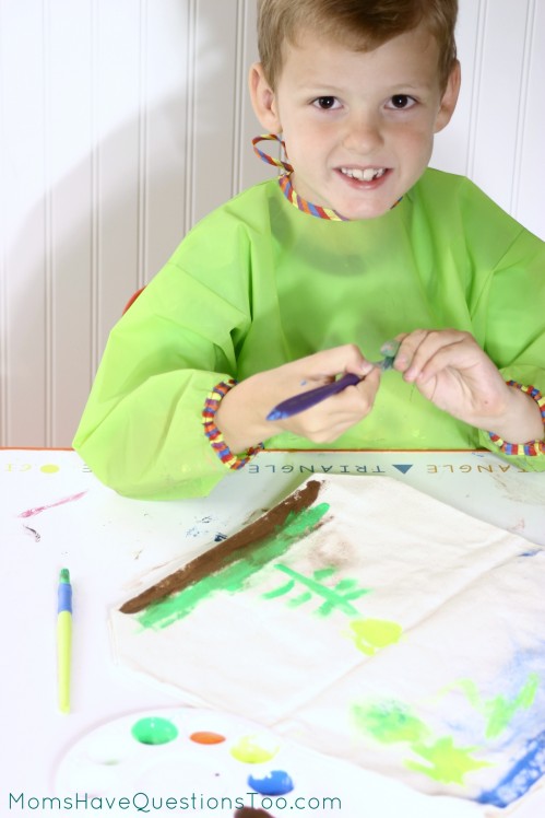 Paint a Canvas Bag to Hold Library Books. It's durable and adorable!!!