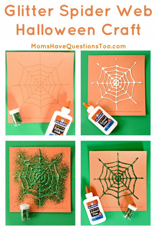 Two spider web Halloween crafts that are so easy with my printable template!
